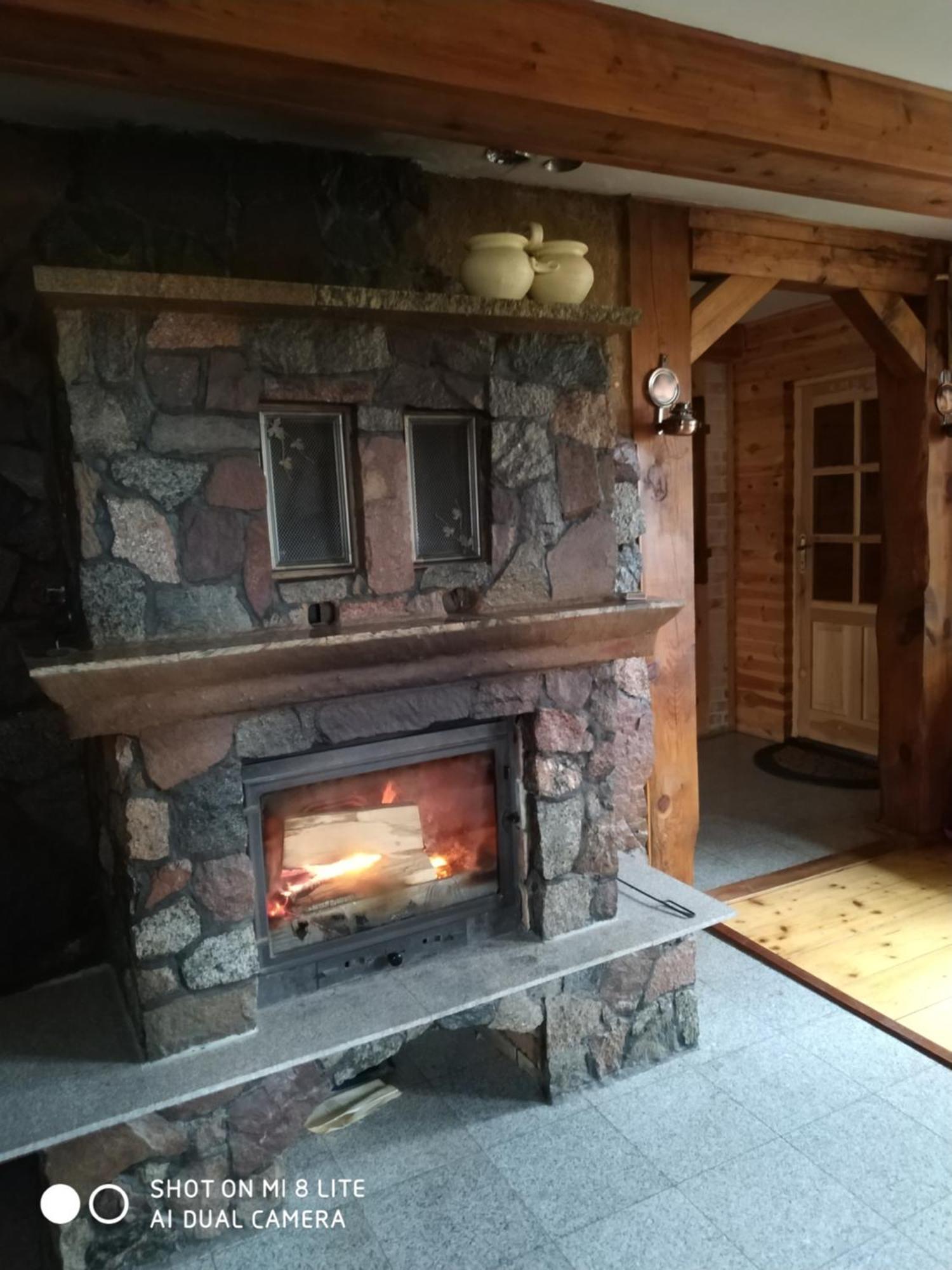 Dom Z Sauna - Lugiele Dzierwiany Exteriör bild